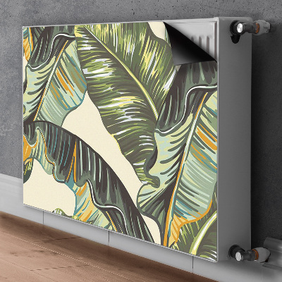 Decorative radiator cover Tropical leaves