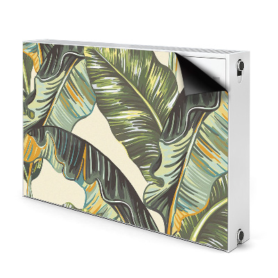 Decorative radiator cover Tropical leaves