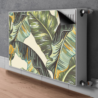 Decorative radiator cover Tropical leaves