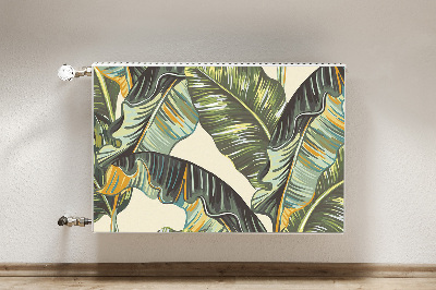 Decorative radiator cover Tropical leaves