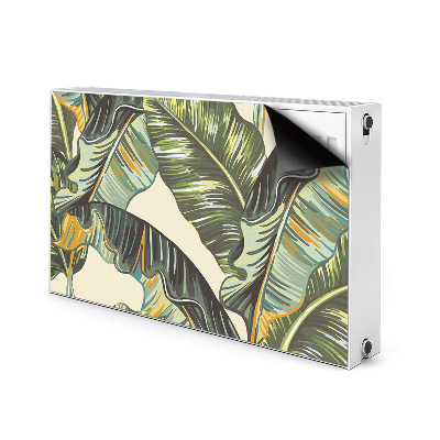 Decorative radiator cover Tropical leaves