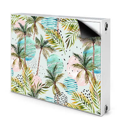 Magnetic radiator mat Hawaii palms