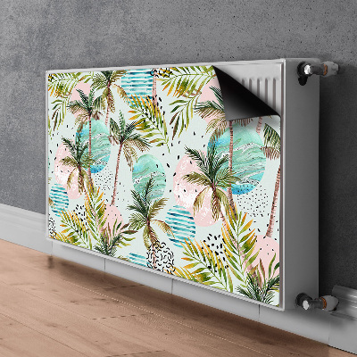 Magnetic radiator mat Hawaii palms