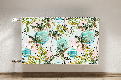 Magnetic radiator mat Hawaii palms