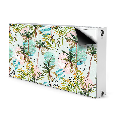 Magnetic radiator mat Hawaii palms