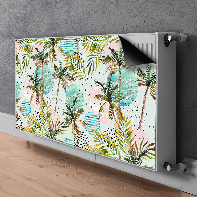 Magnetic radiator mat Hawaii palms