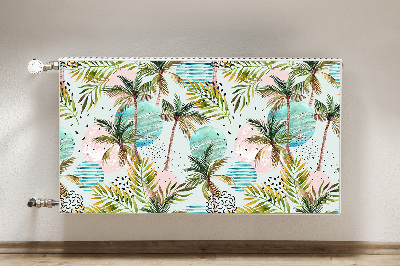 Magnetic radiator mat Hawaii palms