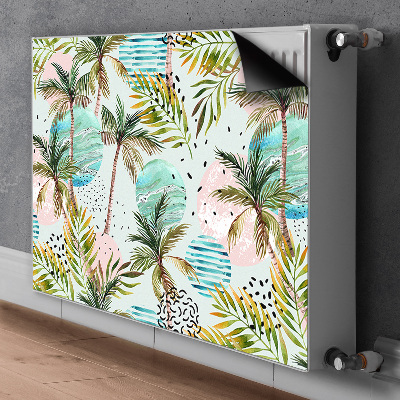 Magnetic radiator mat Hawaii palms