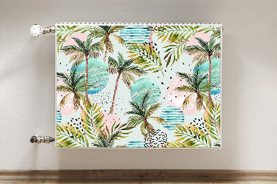 Magnetic radiator mat Hawaii palms