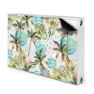 Magnetic radiator mat Hawaii palms