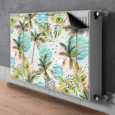 Magnetic radiator mat Hawaii palms