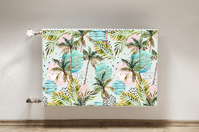 Magnetic radiator mat Hawaii palms