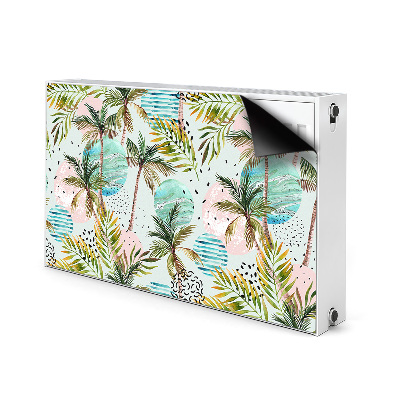 Magnetic radiator mat Hawaii palms