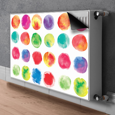 Magnetic radiator cover Painted dots