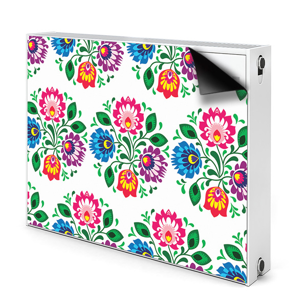 Printed radiator mat Folk style flowers