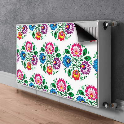 Printed radiator mat Folk style flowers