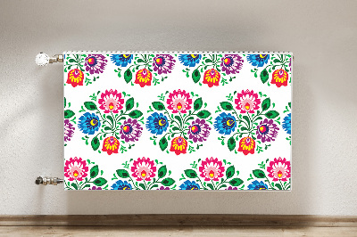 Printed radiator mat Folk style flowers