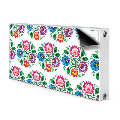 Printed radiator mat Folk style flowers