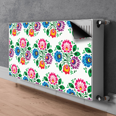 Printed radiator mat Folk style flowers