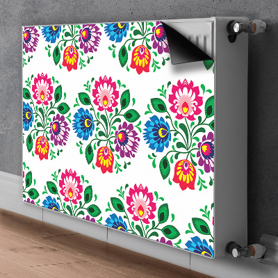 Printed radiator mat Folk style flowers