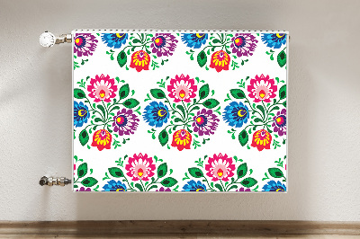 Printed radiator mat Folk style flowers