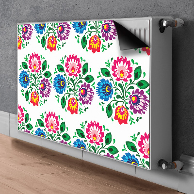 Printed radiator mat Folk style flowers