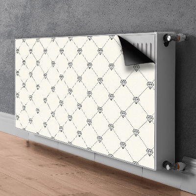 Magnetic radiator mat Pattern in diamonds