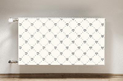 Magnetic radiator mat Pattern in diamonds