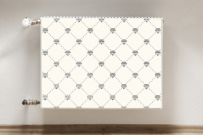 Magnetic radiator mat Pattern in diamonds