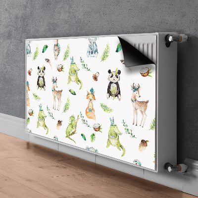 Magnetic radiator mat Happy animals