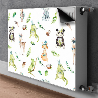 Magnetic radiator mat Happy animals