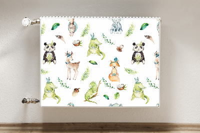 Magnetic radiator mat Happy animals