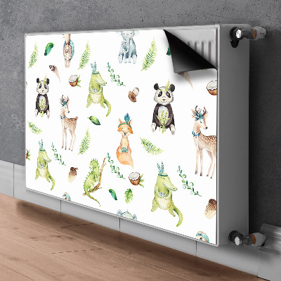 Magnetic radiator mat Happy animals