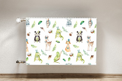 Magnetic radiator mat Happy animals