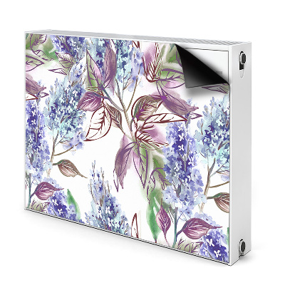 Magnetic radiator mat Purple leaves