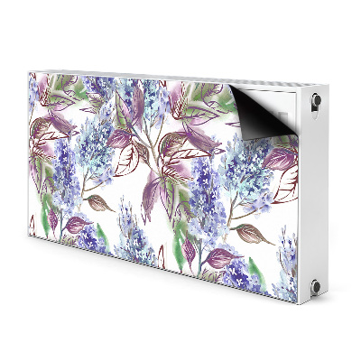 Magnetic radiator mat Purple leaves