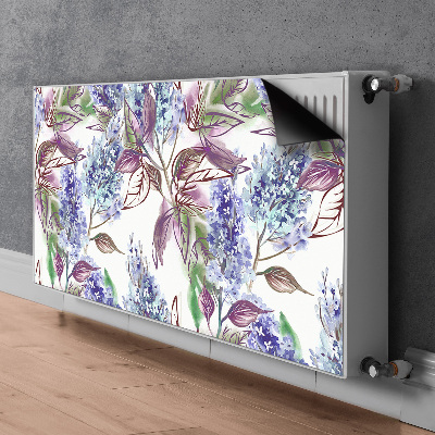 Magnetic radiator mat Purple leaves