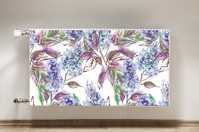 Magnetic radiator mat Purple leaves