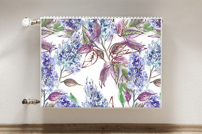 Magnetic radiator mat Purple leaves