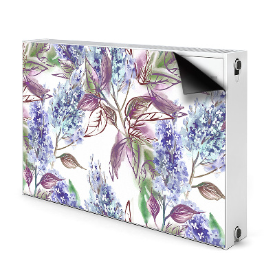 Magnetic radiator mat Purple leaves