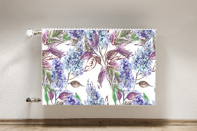 Magnetic radiator mat Purple leaves