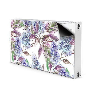 Magnetic radiator mat Purple leaves