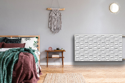 Decorative radiator cover Gray 3D cubes