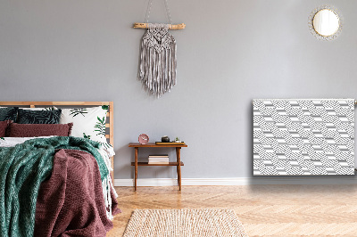 Decorative radiator cover Gray 3D cubes