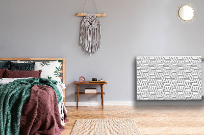 Decorative radiator cover Gray 3D cubes