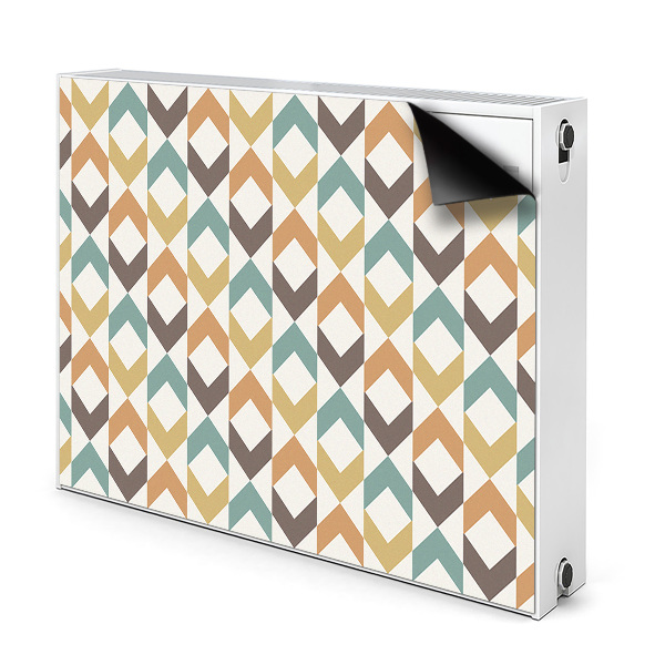 Magnetic radiator mat Retro shapes