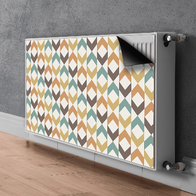 Magnetic radiator mat Retro shapes