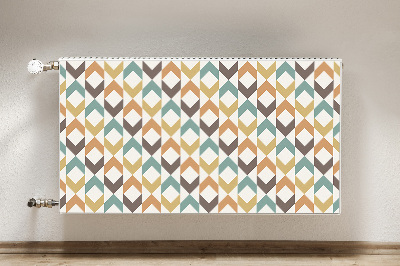 Magnetic radiator mat Retro shapes