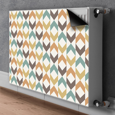 Magnetic radiator mat Retro shapes