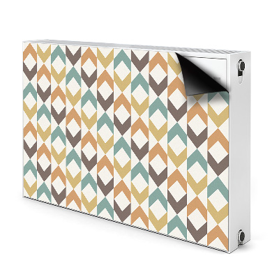 Magnetic radiator mat Retro shapes